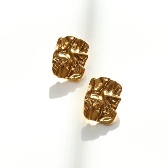 14K Gold Filled Square Earrings - Picture 4 of 4